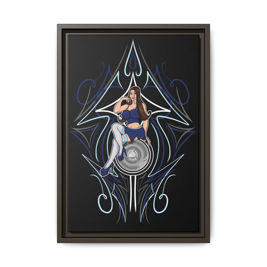Lowrider Girl Framed Canvas Art 12"x18"