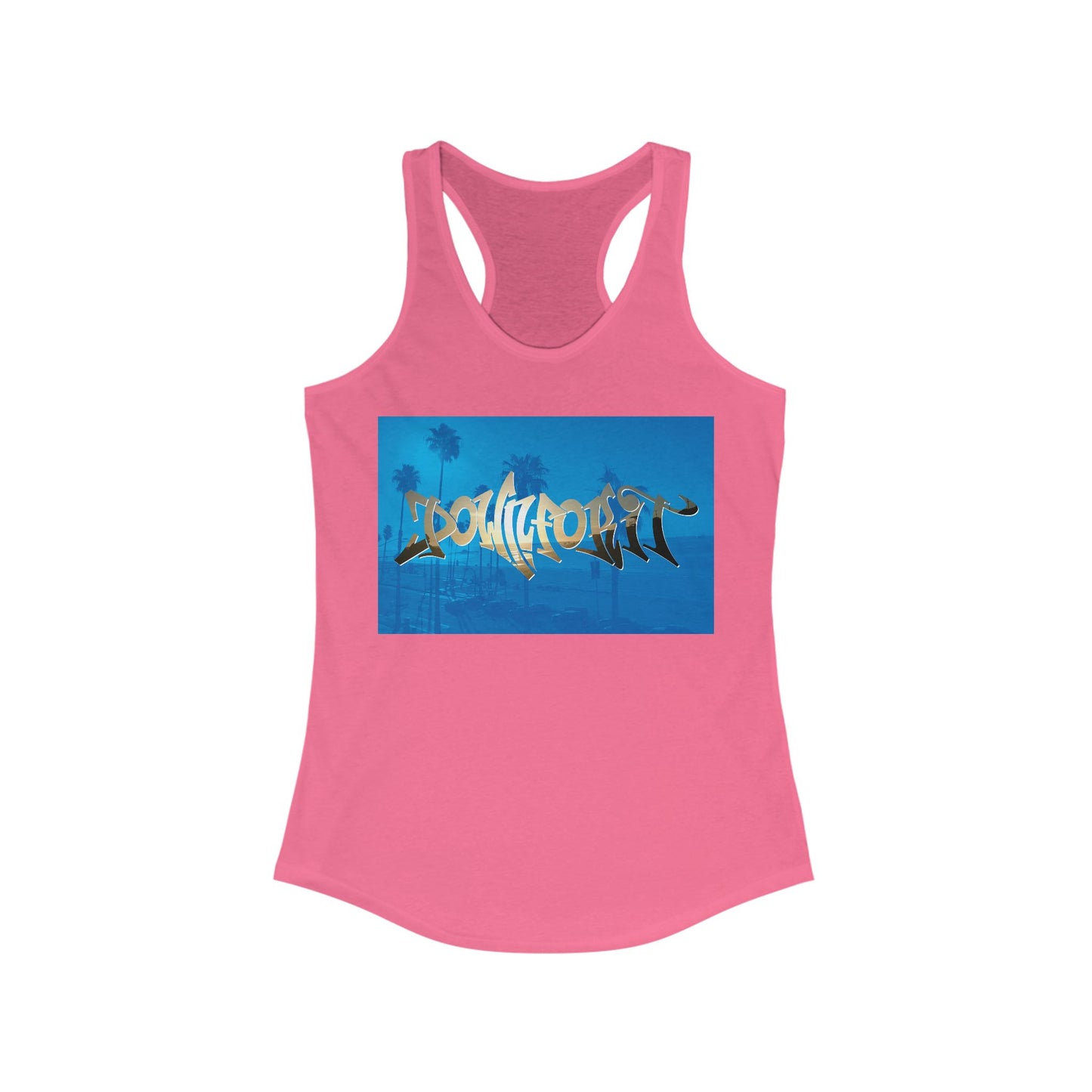 Down For It Beach Vibe Racerback Tank Top