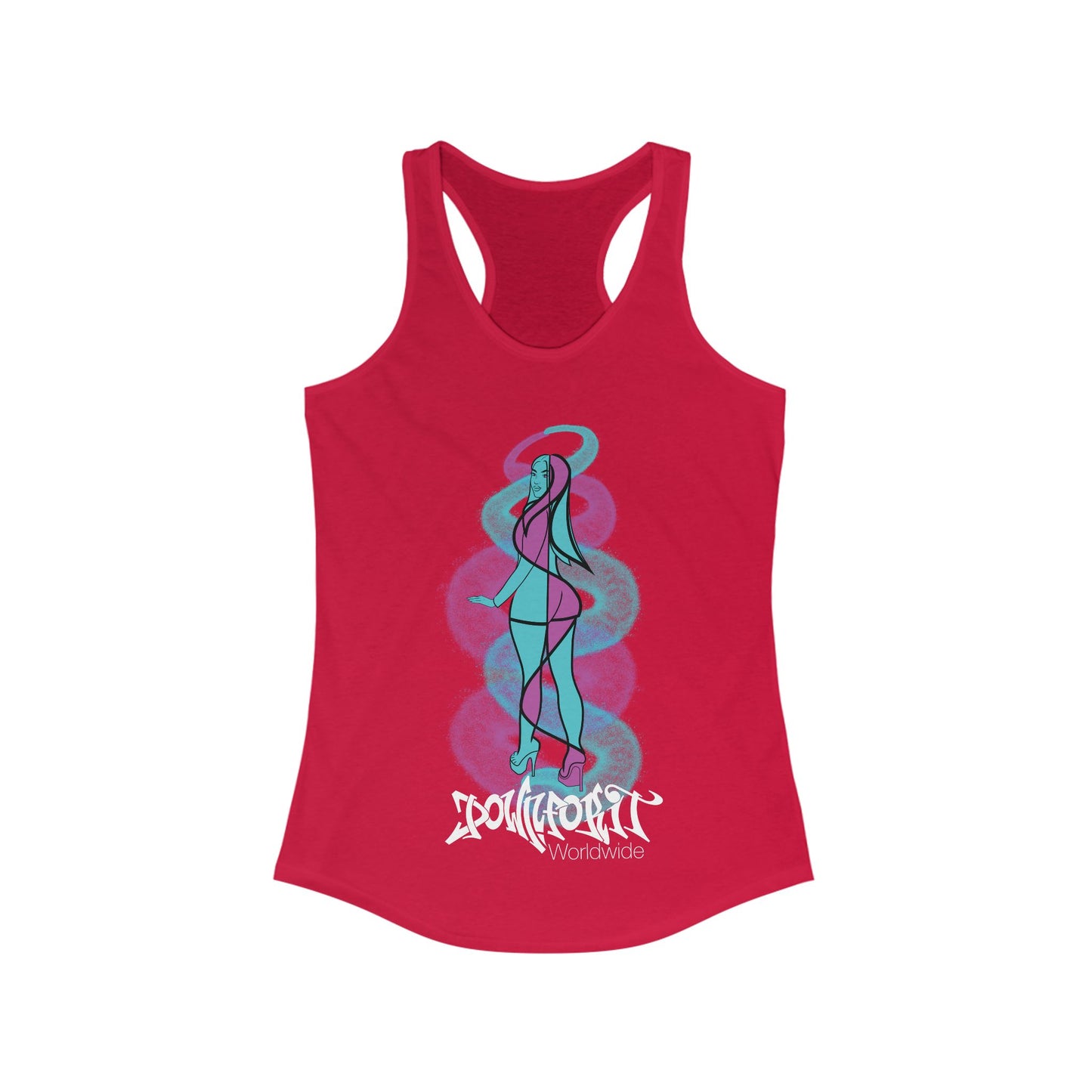 Graffiti Girl Racerback Tank Top