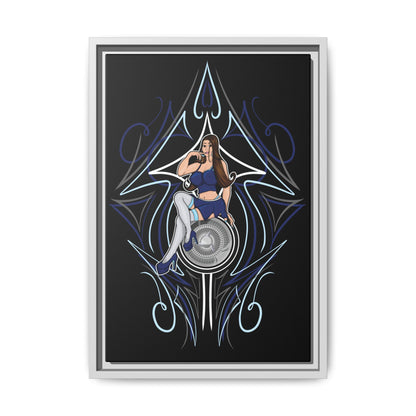 Lowrider Girl Framed Canvas Art 12"x18"