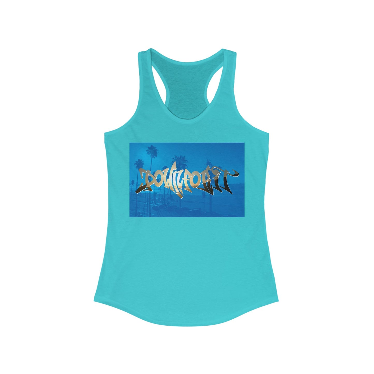 Down For It Beach Vibe Racerback Tank Top