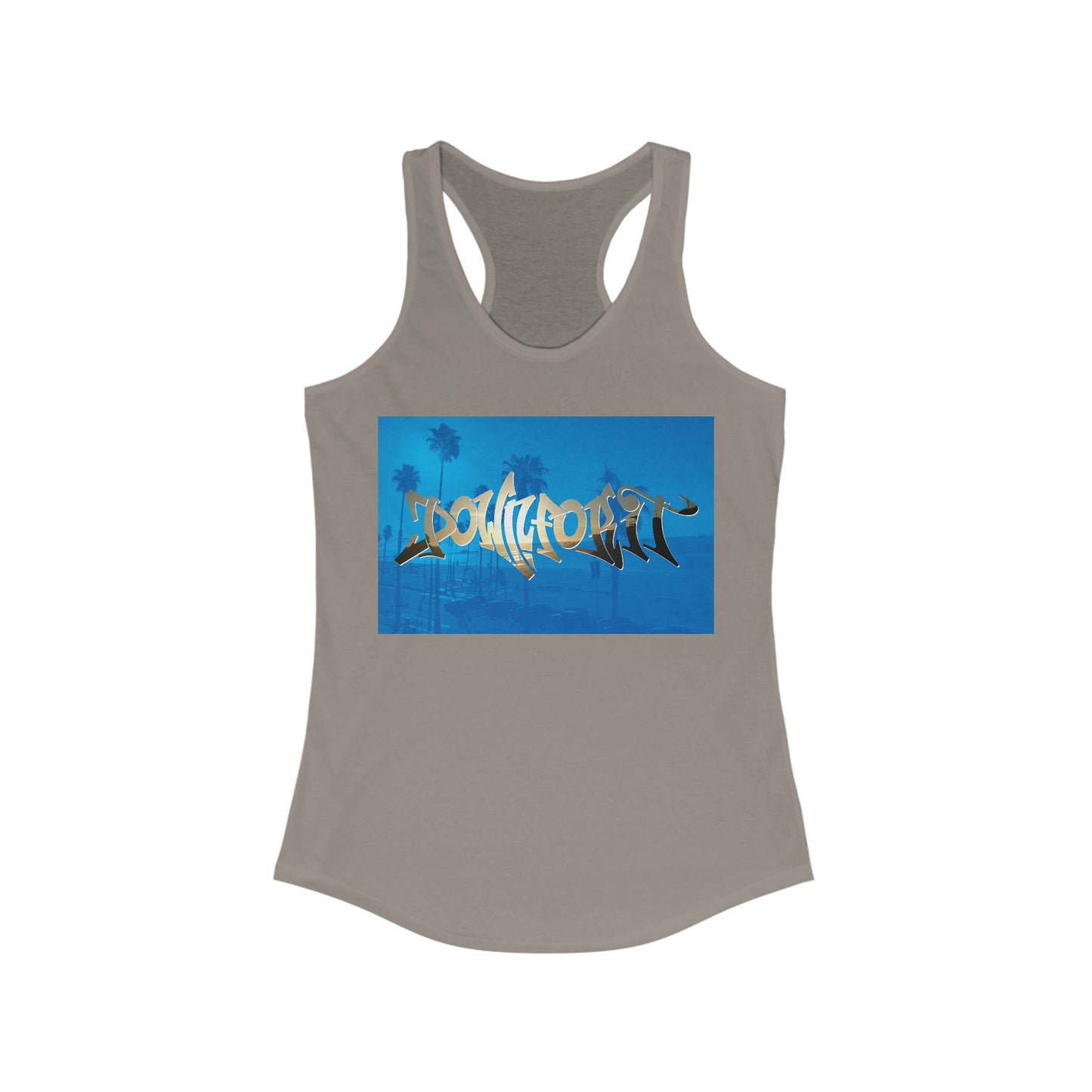 Down For It Beach Vibe Racerback Tank Top