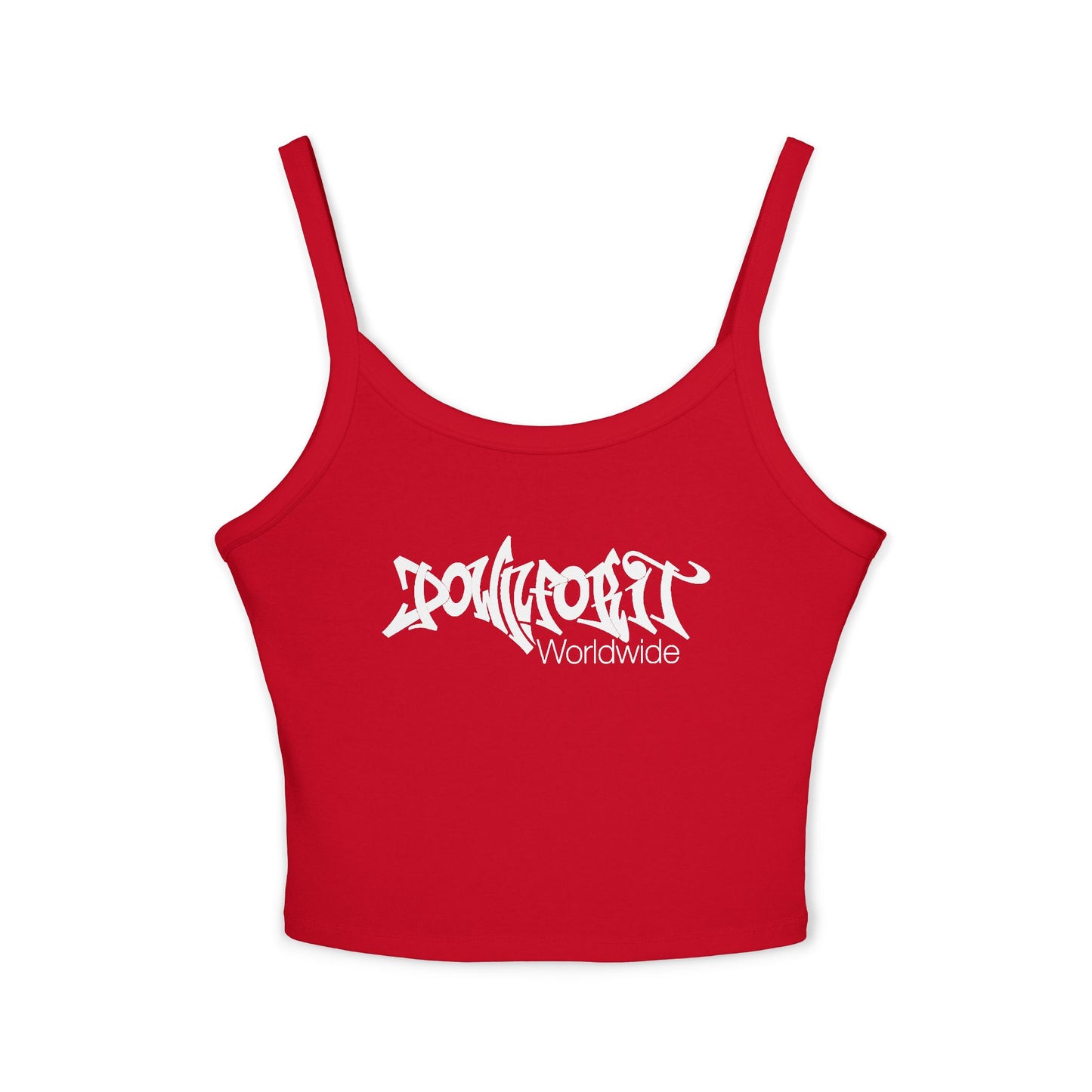 Down For It World Women’s Spaghetti Strap Tank Top