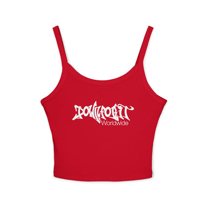 Down For It World Women’s Spaghetti Strap Tank Top