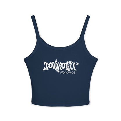 Down For It World Women’s Spaghetti Strap Tank Top