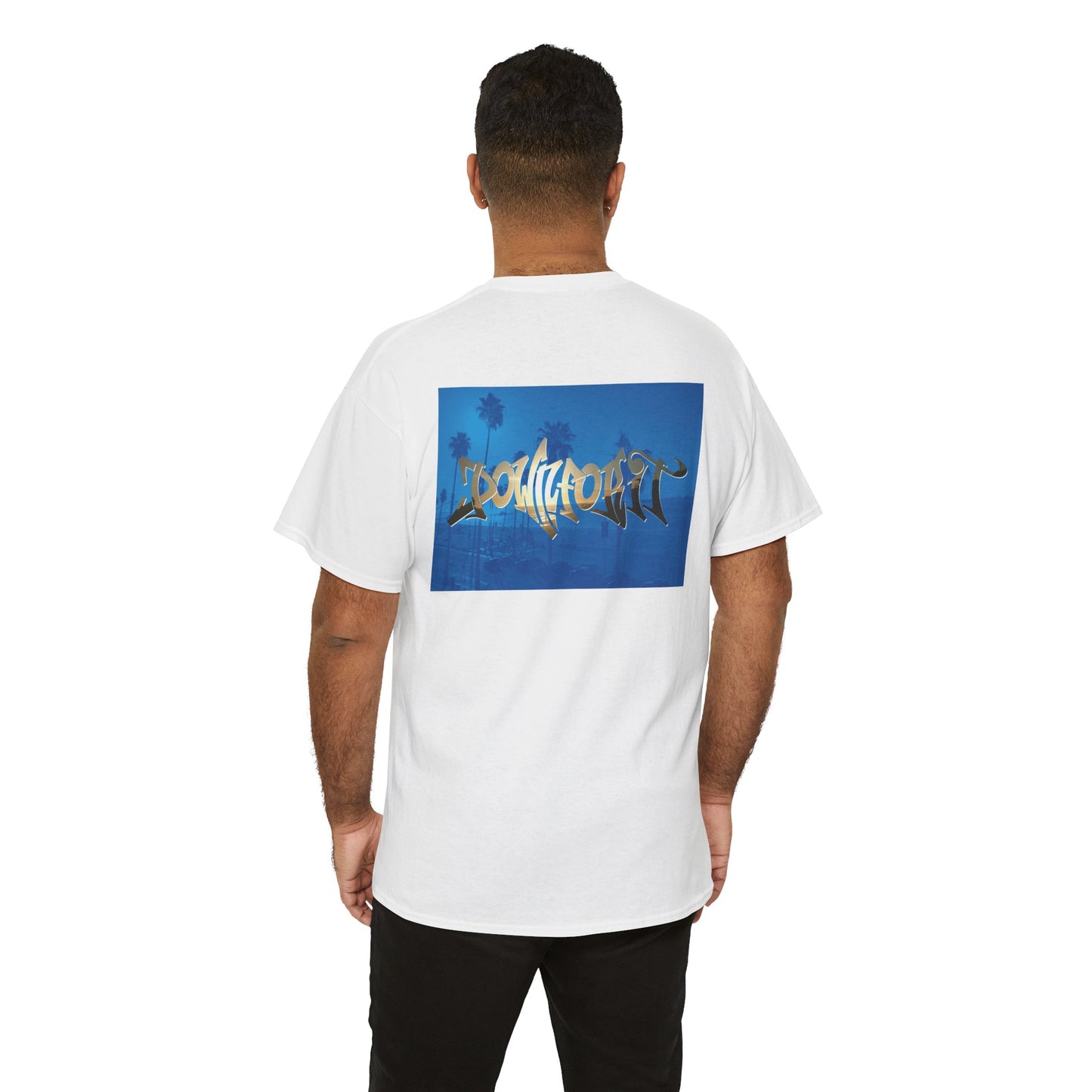 Down For It World Beach scene T-Shirt