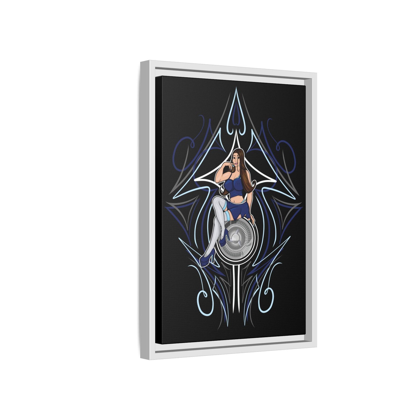 Lowrider Girl Framed Canvas Art 12"x18"