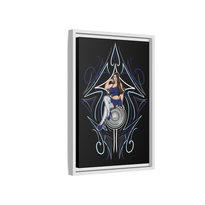 Lowrider Girl Framed Canvas Art 12"x18"