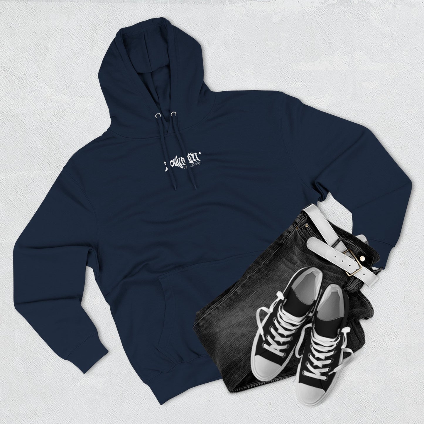 Down For It World Beach scene Hoodie