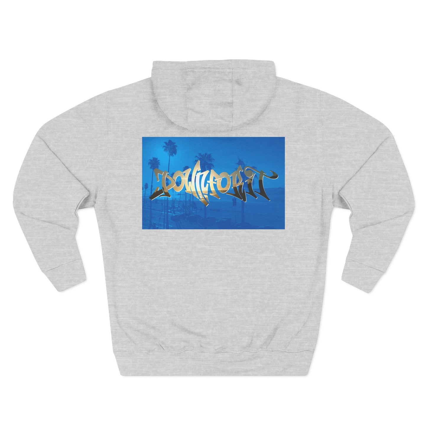 Down For It World Beach scene Hoodie