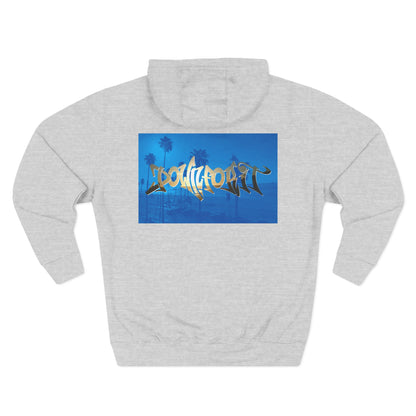 Down For It World Beach scene Hoodie