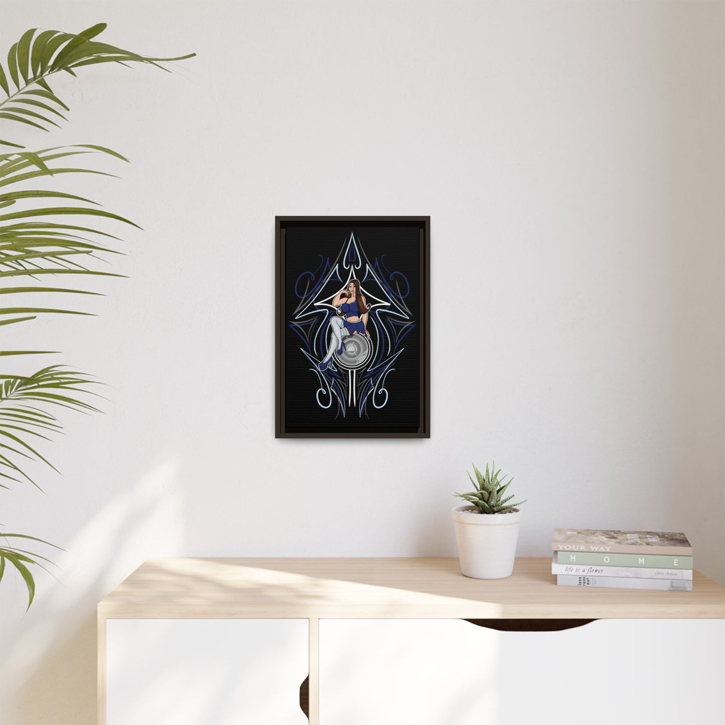 Lowrider Girl Framed Canvas Art 12"x18"