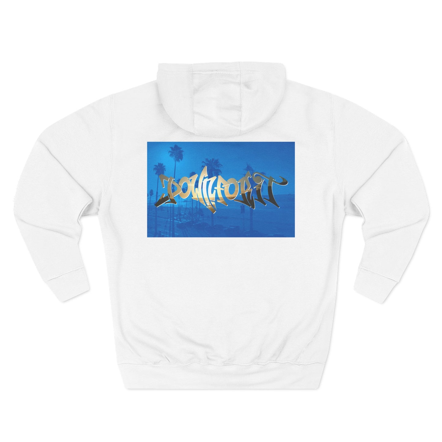Down For It World Beach scene Hoodie