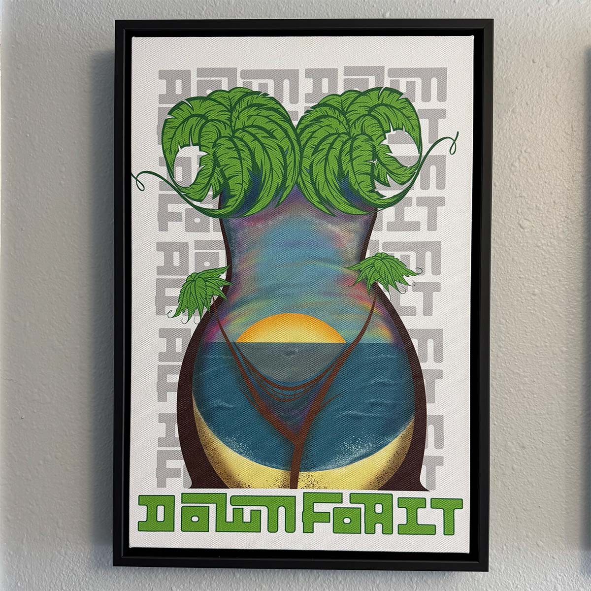 Trees And Seas Framed Matte Canvas 12"x18"