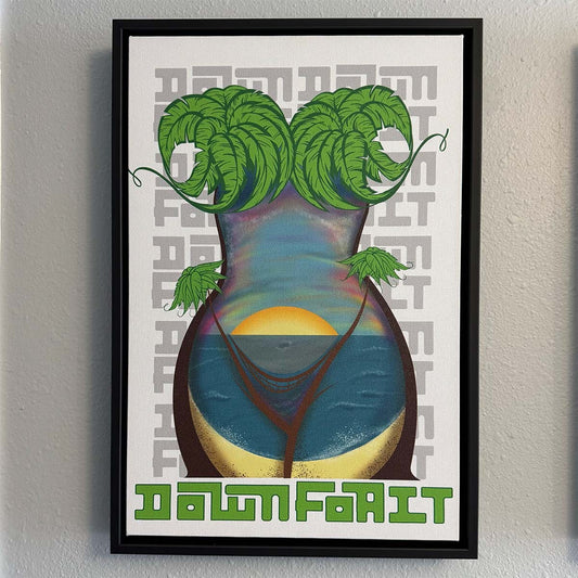 Trees And Seas Framed Matte Canvas 12"x18"