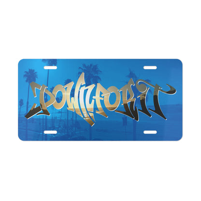 Down For It World Beach License Plate