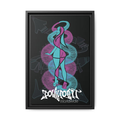 Graffiti Girl Framed Canvas Art 12"x18"