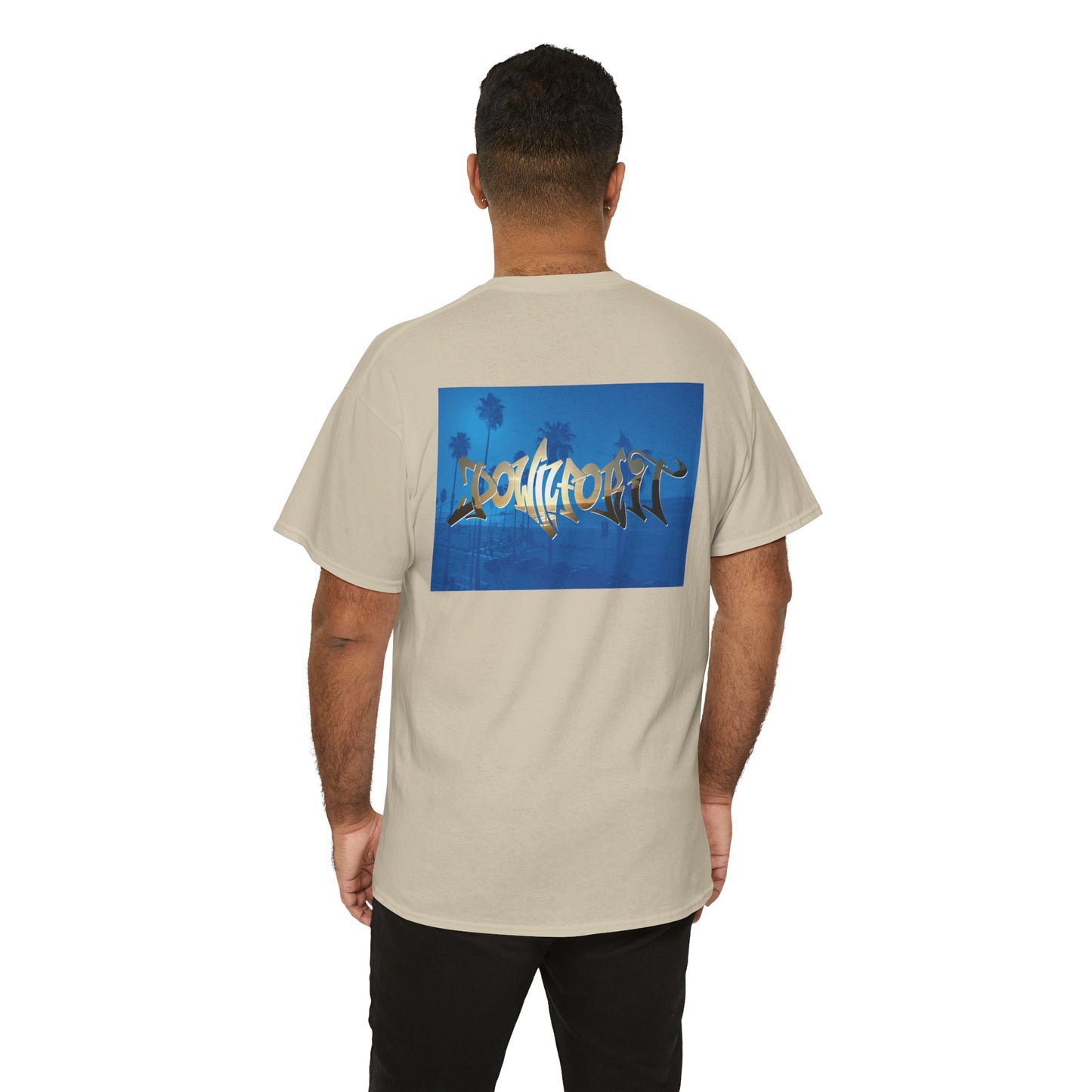 Down For It World Beach scene T-Shirt