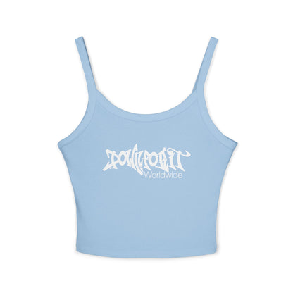 Down For It World Women’s Spaghetti Strap Tank Top