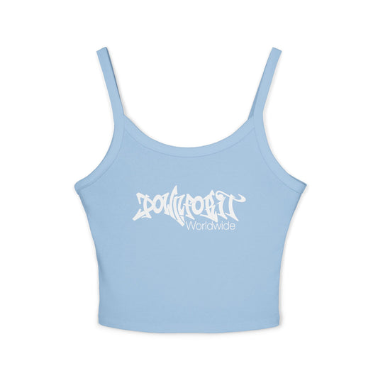 Down For It World Women’s Spaghetti Strap Tank Top