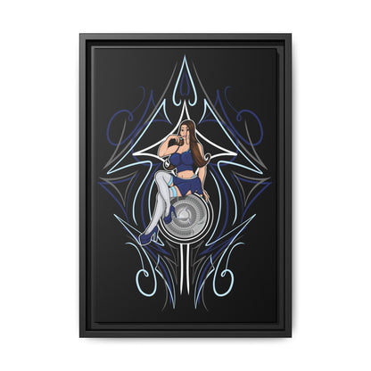 Lowrider Girl Framed Canvas Art 12"x18"