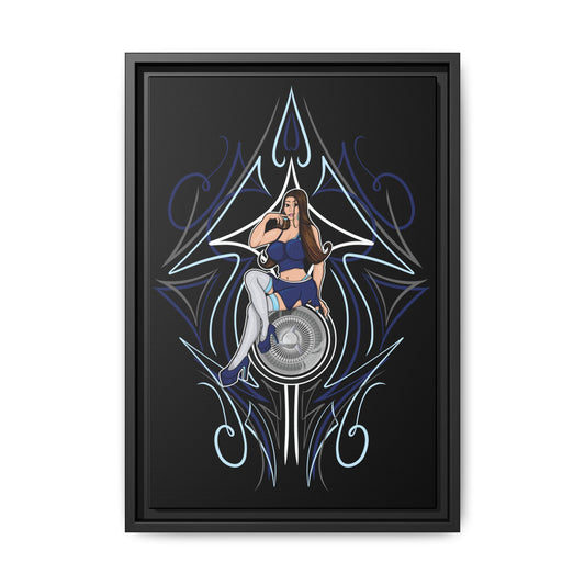 Lowrider Girl Framed Canvas Art 12"x18"