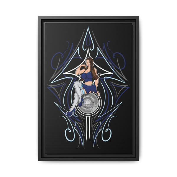 Lowrider Girl Framed Canvas Art 12"x18"