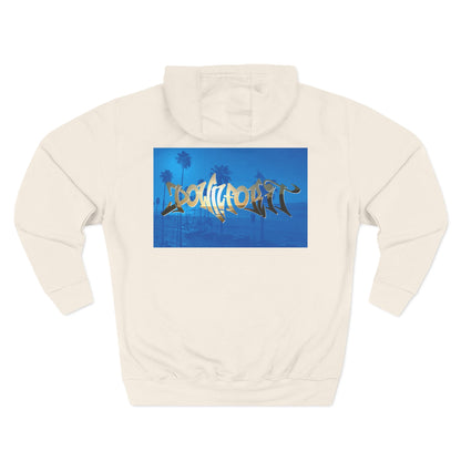 Down For It World Beach scene Hoodie