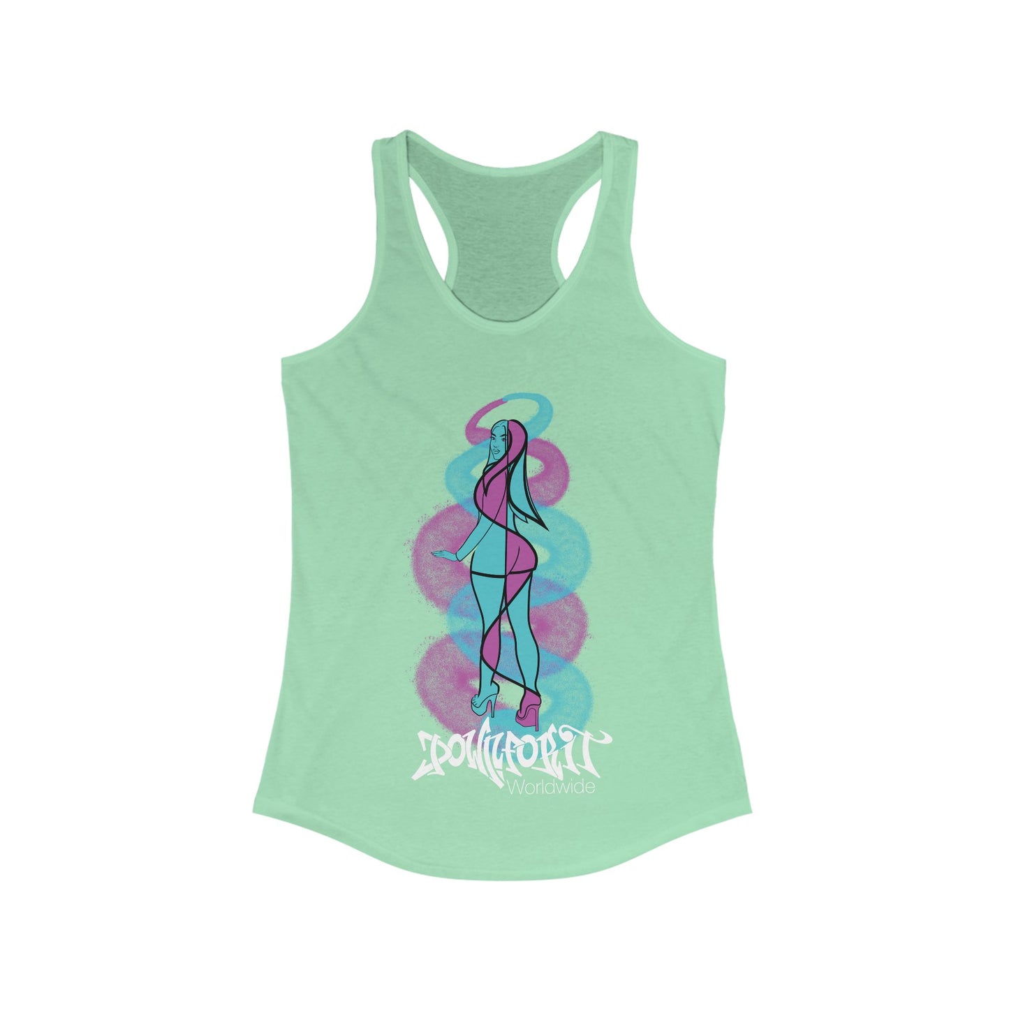 Graffiti Girl Racerback Tank Top