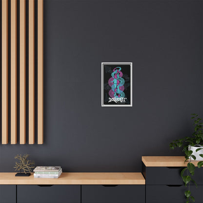Graffiti Girl Framed Canvas Art 12"x18"