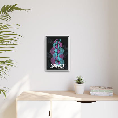 Graffiti Girl Framed Canvas Art 12"x18"