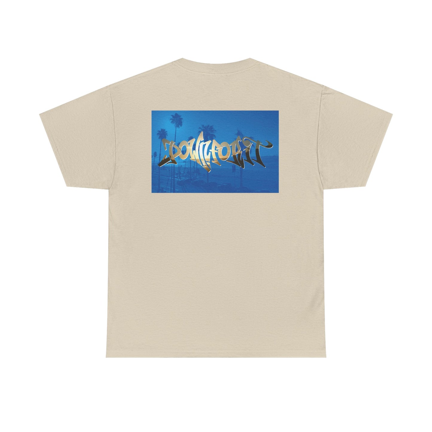Down For It World Beach scene T-Shirt