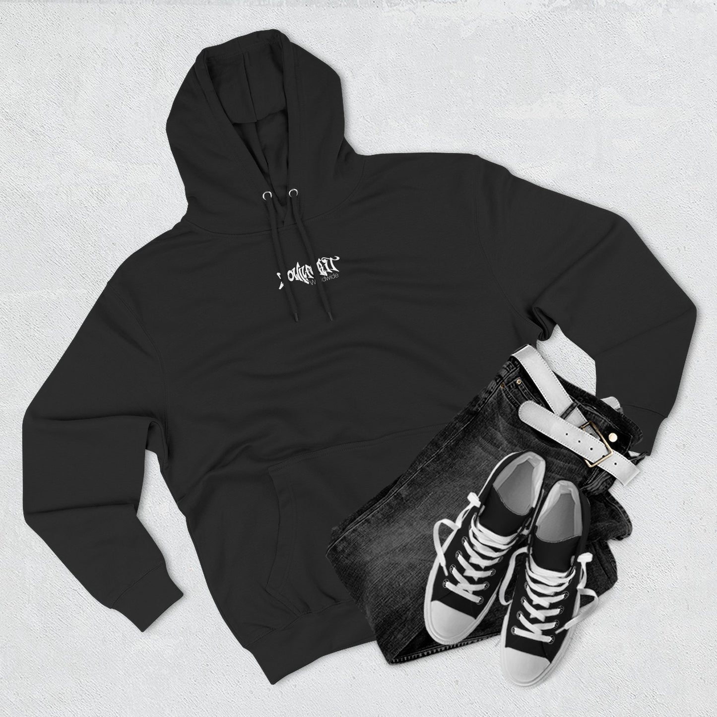 Down For It World Beach scene Hoodie