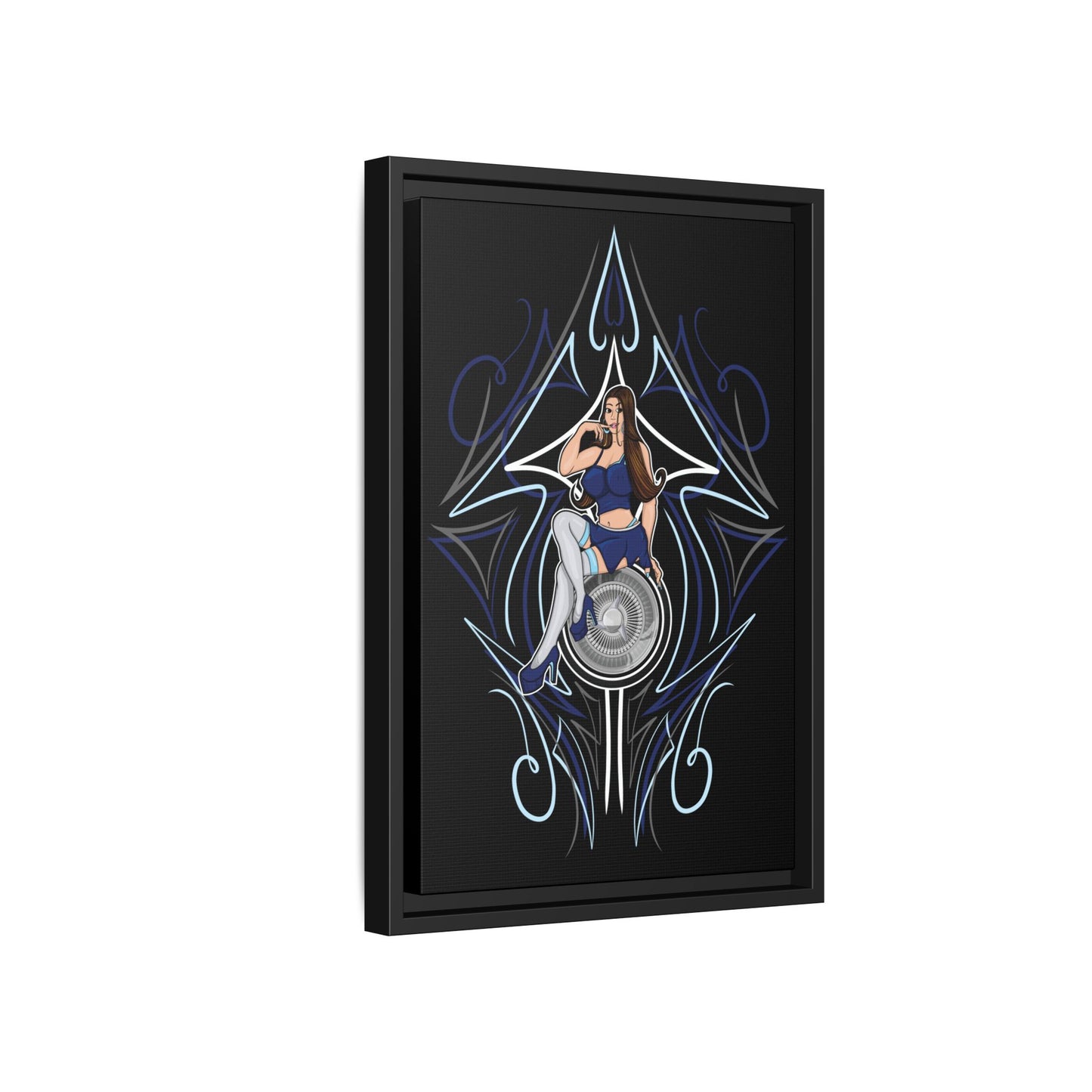 Lowrider Girl Framed Canvas Art 12"x18"