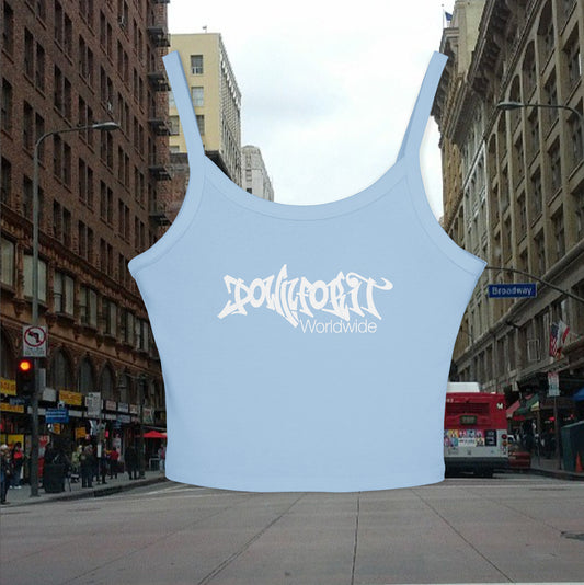 Down For It World Women’s Spaghetti Strap Tank Top