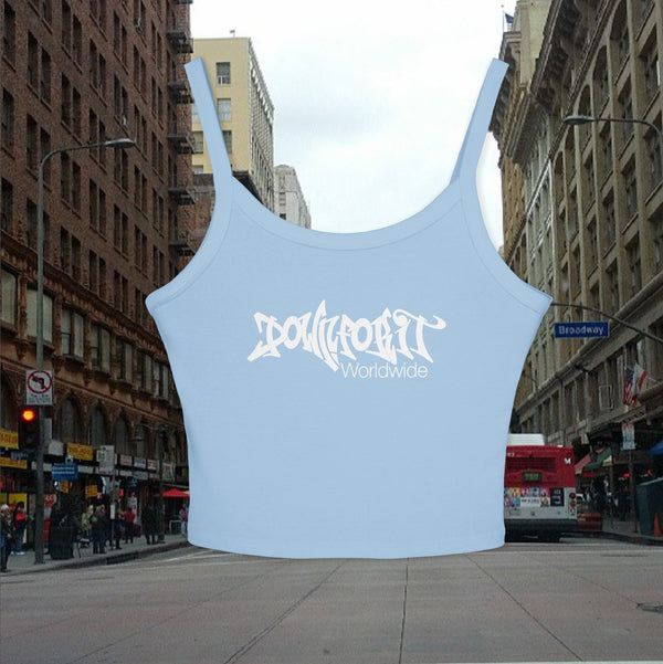 Down For It World Women’s Spaghetti Strap Tank Top